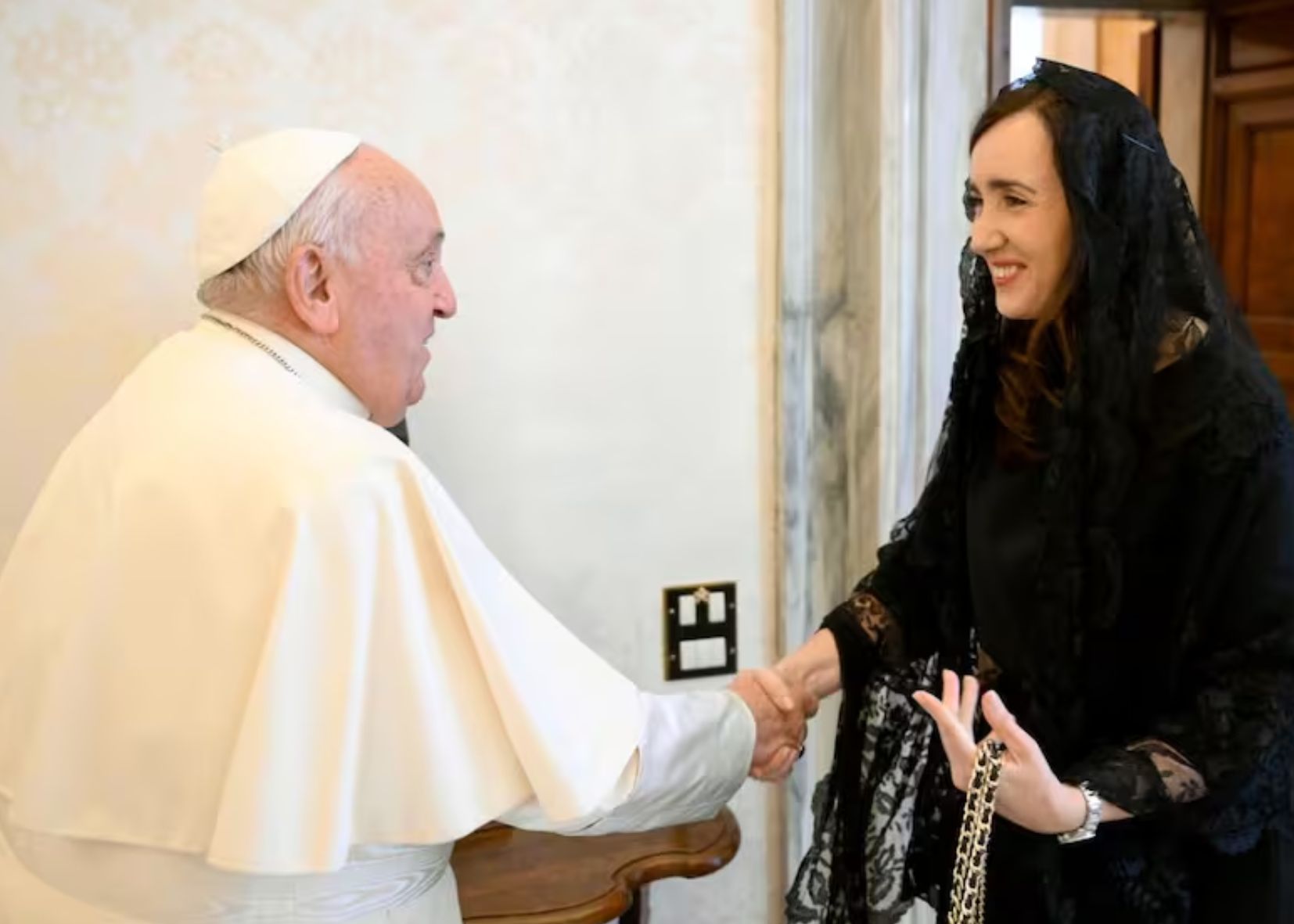 “Se habló de los problemas del país”. El papa Francisco se reunió casi una hora con Victoria Villarruel